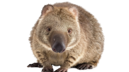Wombat isolated on transparent background, PNG