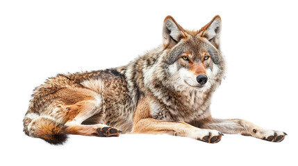 Obraz premium Wolf isolated on transparent background, PNG
