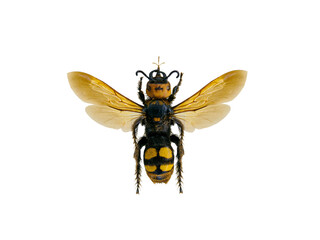 Wasp (megascolia maculata) isolated on white background