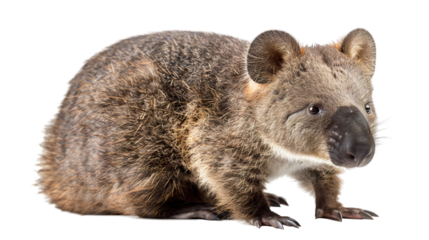 Wombat isolated on transparent background, PNG