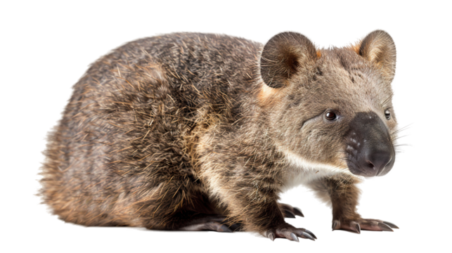 Wombat isolated on transparent background, PNG