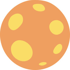 Moon icon. Hand drawn style.