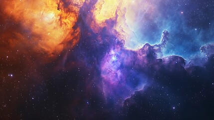 Fototapeta premium vibrant nebula galaxy