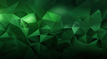 Fototapeta premium Geometric pattern. Gem-like, crystal structure, mosaic and modern look. Abstract green background with triangles.