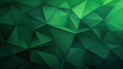 Fototapeta premium Geometric pattern. Gem-like, crystal structure, mosaic and modern look. Abstract green background with triangles.