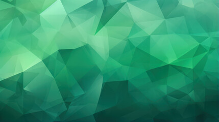 Fototapeta premium Geometric pattern. Gem-like, crystal structure, mosaic and modern look. Abstract green background with triangles.