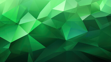 Obraz premium Geometric pattern. Gem-like, crystal structure, mosaic and modern look. Abstract green background with triangles.
