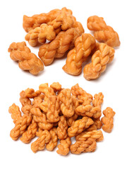 Chinese fried dough twist on white background