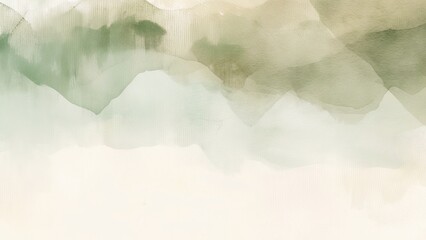 Green abstract watercolour texture background design. Vintage retro style