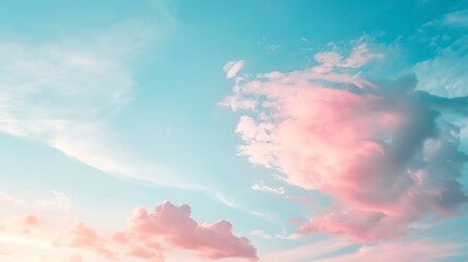 Abstract Watercolor Background with orange, cyan, pink and Peach Tones