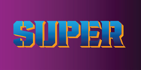 creative 3d super typography design
