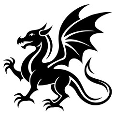 black and white dragon
