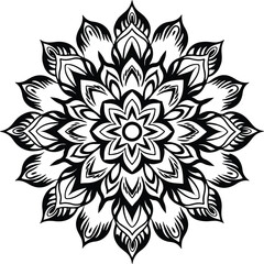 mandala design vector art illustration silhouette 