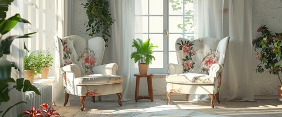 Beautiful chairs in the room.