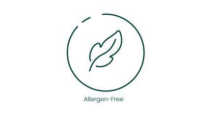 Allergen Free Product Label Vector Illustration Icon