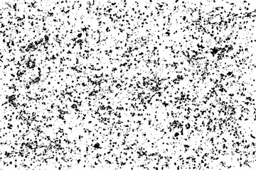 Black grunge Distressed texture Transparent Background, design element Gritty effect.