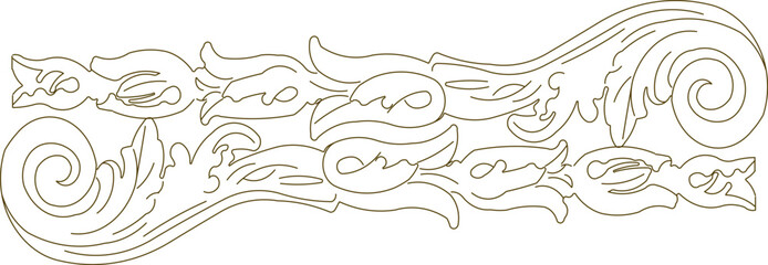 Fototapeta premium Sketch vector illustration silhouette design decorative ornament icon logo symbol classic vintage ethnic floral traditional 