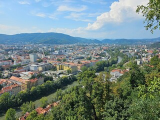 Fototapeta premium Graz Panorama und Altstadt