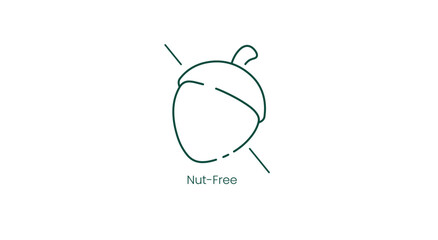 Nut Free Certification Vector Illustration Icon