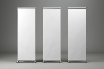 PNG roll up banner mockup, transparent design