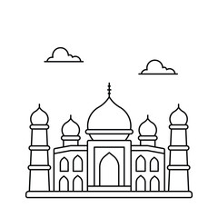 Iconic picture of taj mahal