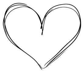 PNG  Minimalist hand-drawn heart illustration