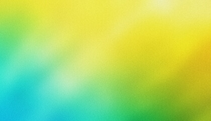 Obraz premium Abstract yellow, green and blue gradient background with blurred grainy texture