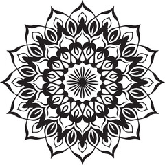 mandala design vector art illustration silhouette 