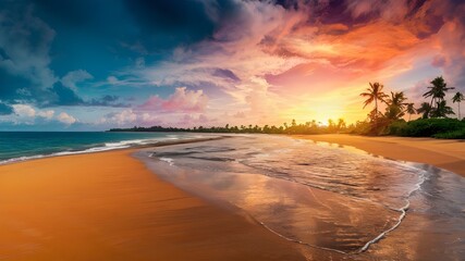sunset on the beach