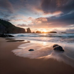 sunset on the beach