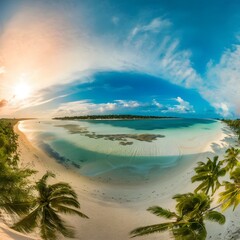 beach with palm trees