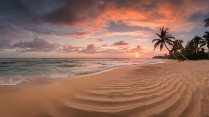 sunset on the beach