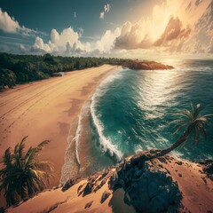 sunset on the beach