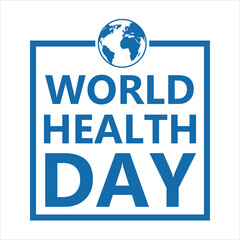 World Health Day Earth Map Design. Health for All. World Health Day Concept for promotion