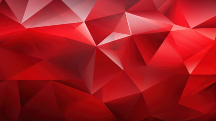 Geometric abstract pattern composed of various shades of red triangles and polygons. Three-dimensional effect. Gradient of colors. Geometry in art, aesthetically background.
