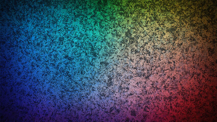 Vibrant 4K abstract background with a grainy texture featuring a rainbow gradient of blue, green, yellow, and red tones. Perfect for colorful digital designs