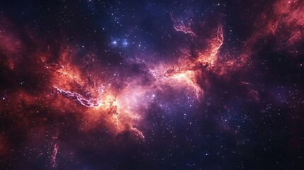 Fototapeta premium alaxy filled with vibrant colors and twinkling stars, set against the deep expanse of outer space, illustrating the vastness of the universe