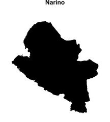 Narino outline map