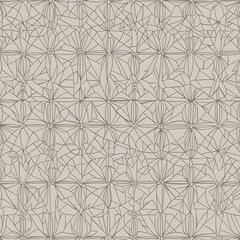 Abstract geometric seamless pattern in traditional Arabian style. Subtle vector ornament with thin lines, oriental mosaic. Minimal modern background. Repeat design for decor, wallpaper generative ai