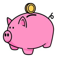 Finance Banking Sticker Illustration