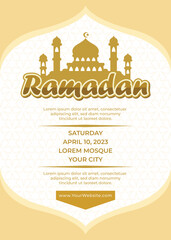 Free beautiful ramadan poster template