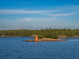 sailing into Mariehamn harbour sweden Europe
