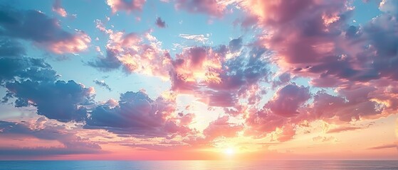 New Beginnings: Inspiring Morning Sky with First Light and Clouds