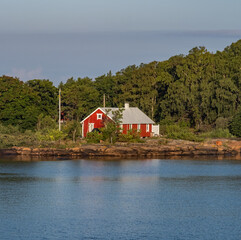 sailing into Mariehamn harbour sweden Europe