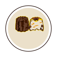 Cannelé Canelé cake illustration PNG