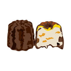 Cannelé Canelé cake illustration PNG