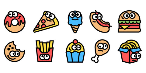 Fast Food Cute Character Icon