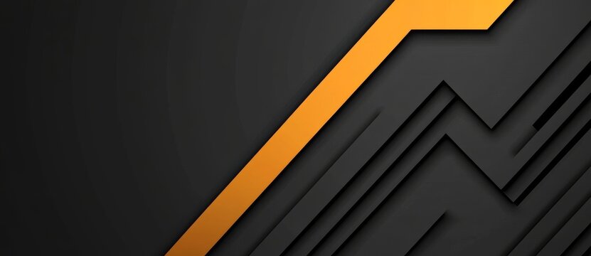 Modern abstract background with black and orange geometric pattern, suitable for presentations and digital designs
