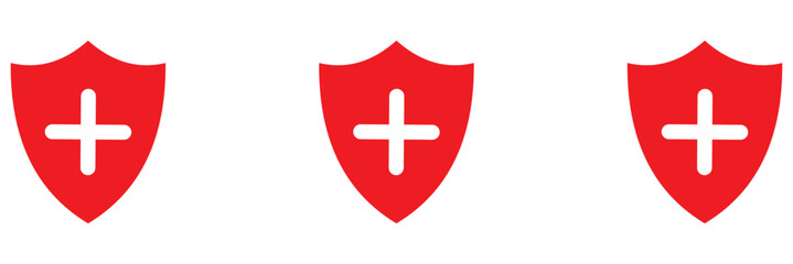 Obraz premium Shield with cross icon