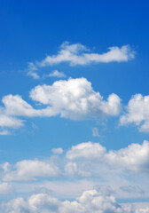 White clouds in blue sky